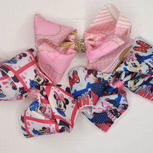 Bows: MInnie Mouse Valentine's day Theme